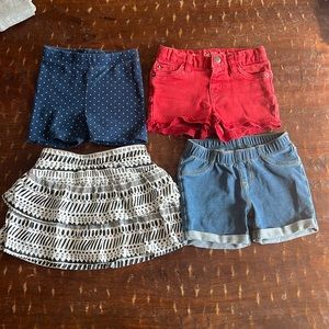 Size 3T bundle of shorts and skort - Cat & Jack, baby Gap